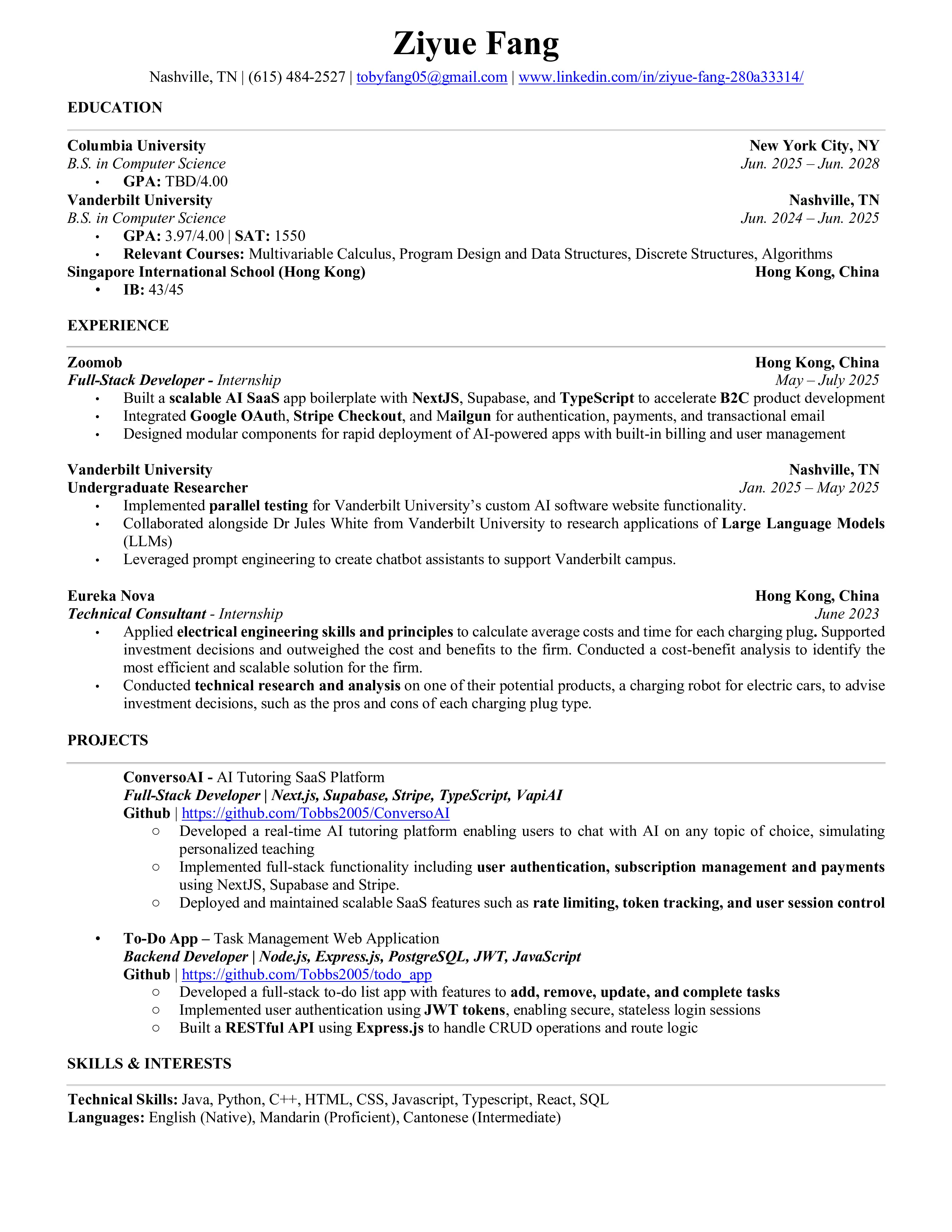 Resume Preview